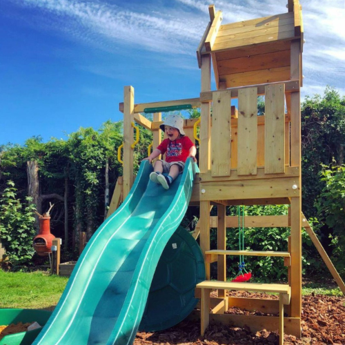Jungle Gym small climbing frame with green slide Jungle Gym climbing frame with slide